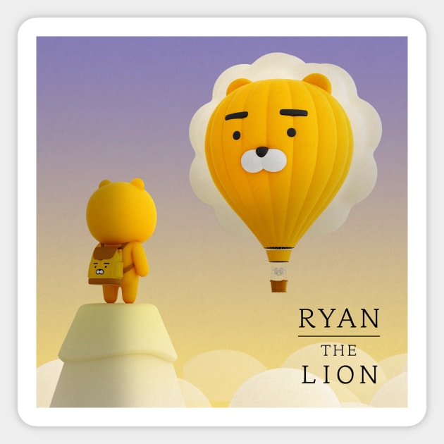 Hello! Ryan Kakao Friends (헬로! 라이언 카카오프렌즈) - Ryan The Lion Sticker by icdeadpixels